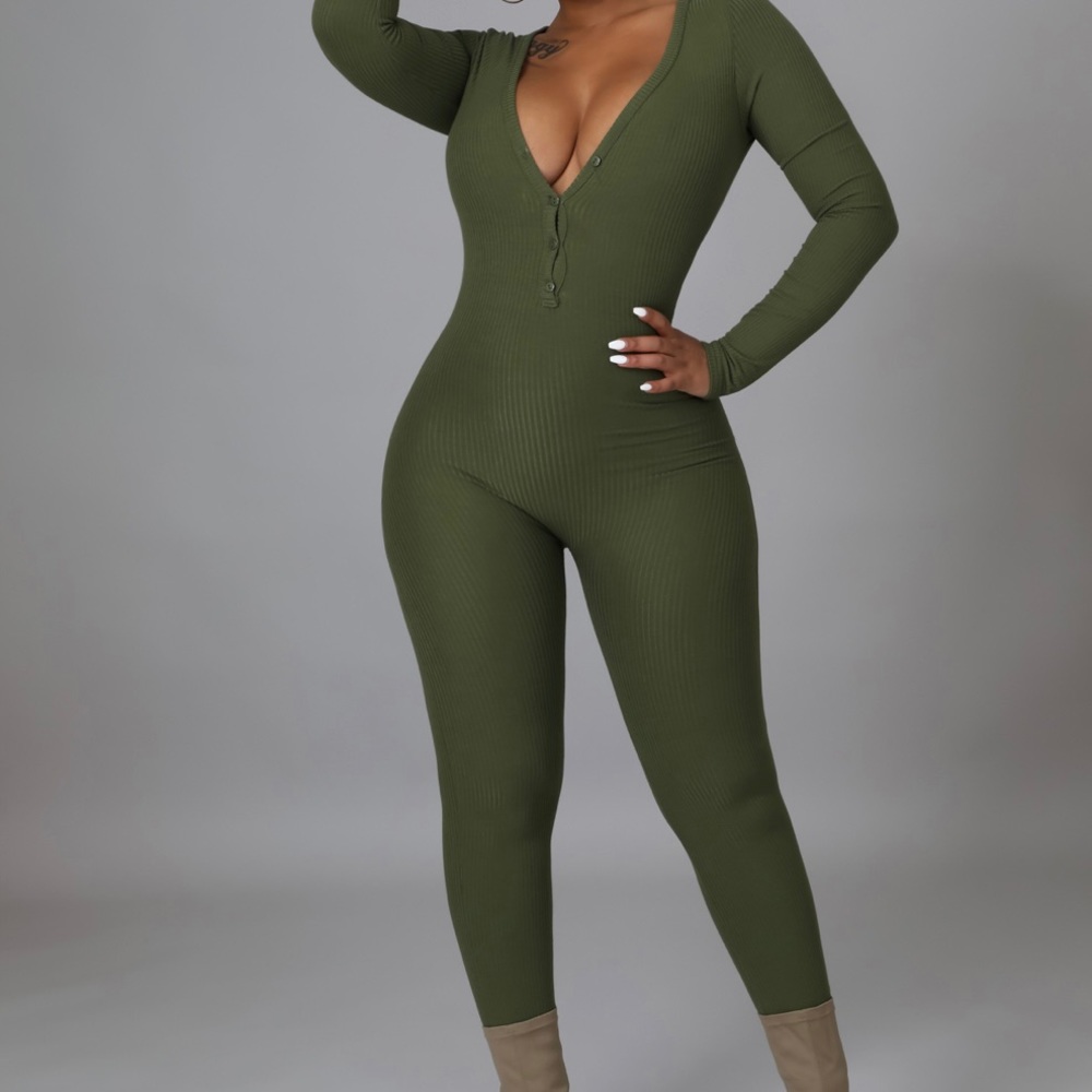 Money Olive Jumpsuits